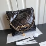 Chanel 22 Shiny “Oil Wax” Calfskin Tote Handbag 1
