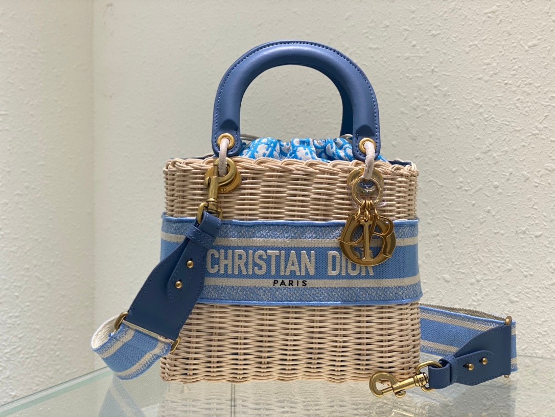 Lady Dior Wicker Top Handle Bag 24cm Multiple Colors 1