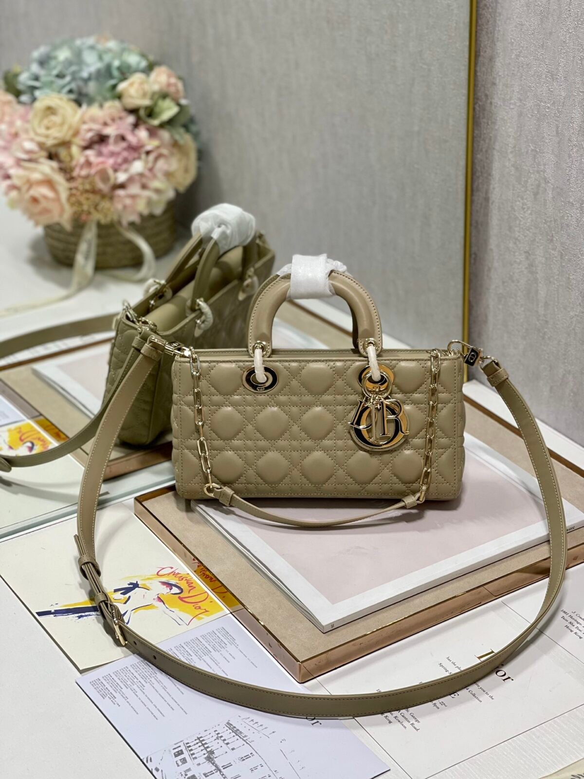 Dior Lady D-Joy Bag 26cm Cannage Lambskin (Horizontal Edition) 10