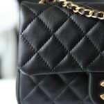 Chanel 22S “Walnut” Woven Gold Ball Mini Flap Bag 2 Sizes Black 12