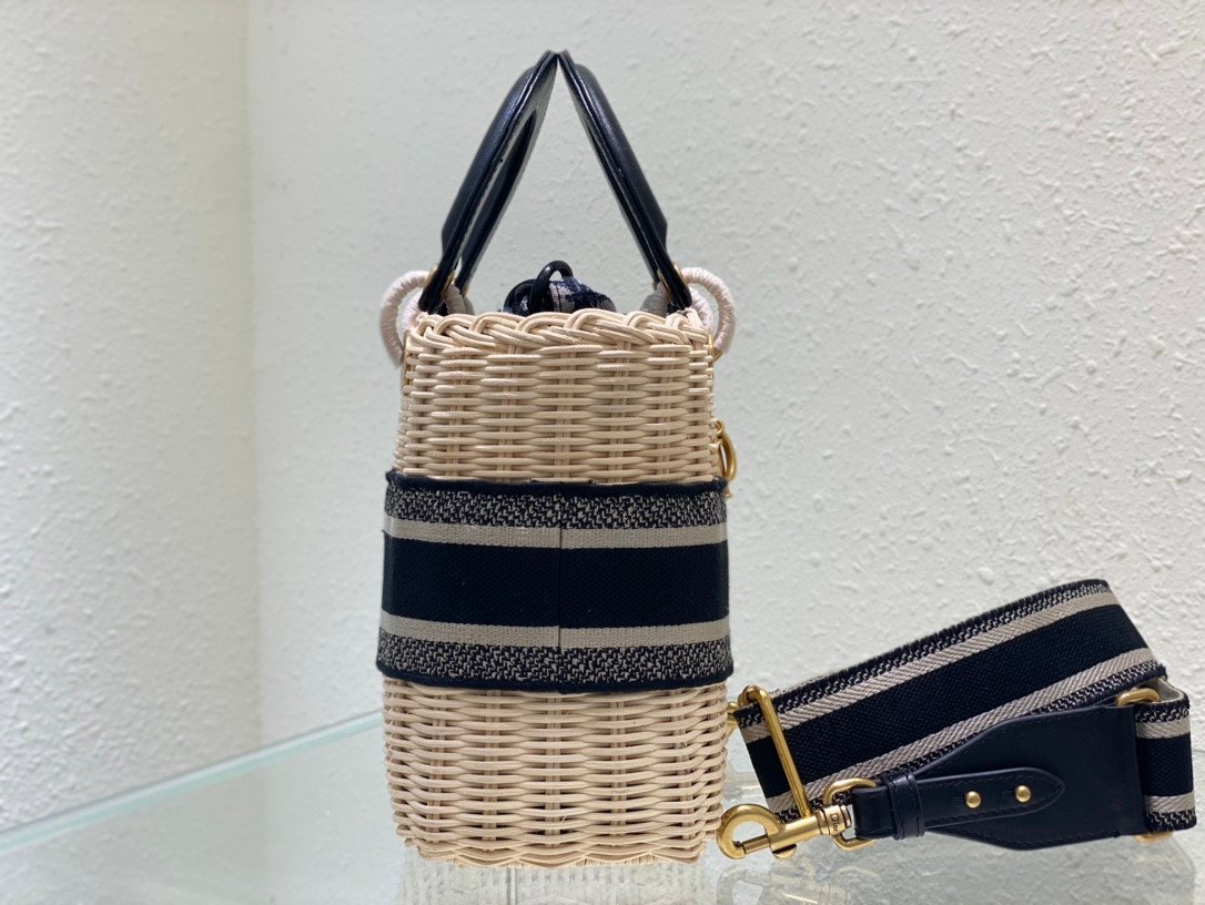 Lady Dior Wicker Top Handle Bag 24cm Multiple Colors 12