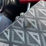 Dior Men’s Camera Bag 28cm CD Diamond Canvas (Wide Messenger Style) 14