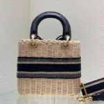 Lady Dior Wicker Top Handle Bag 24cm Multiple Colors 15