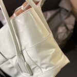 Bottega Veneta Arco Small Leather Tote Bag White 16