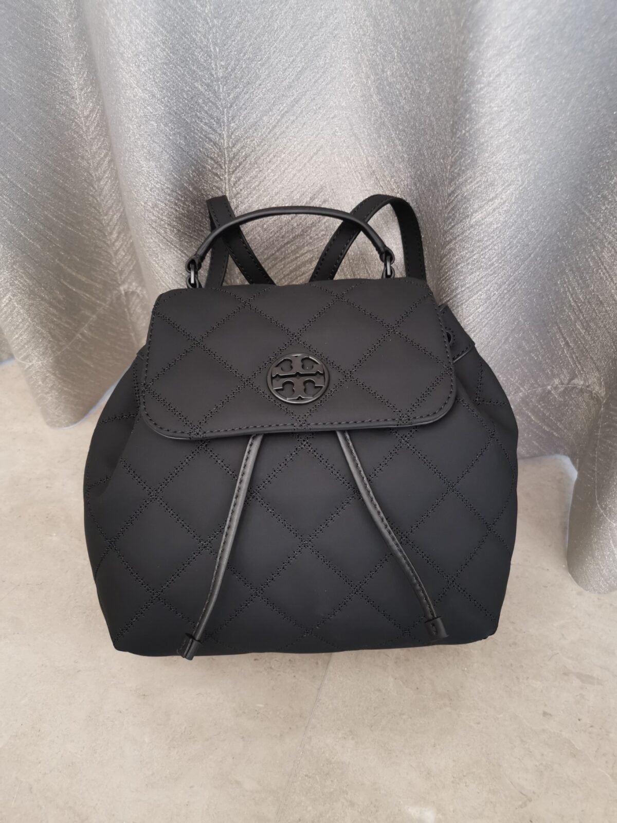 Tory Burch Willa Quilted Leather Small Backpack 3 Colors 19
