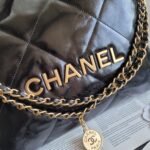 Chanel 22 Shiny “Oil Wax” Calfskin Tote Handbag 2