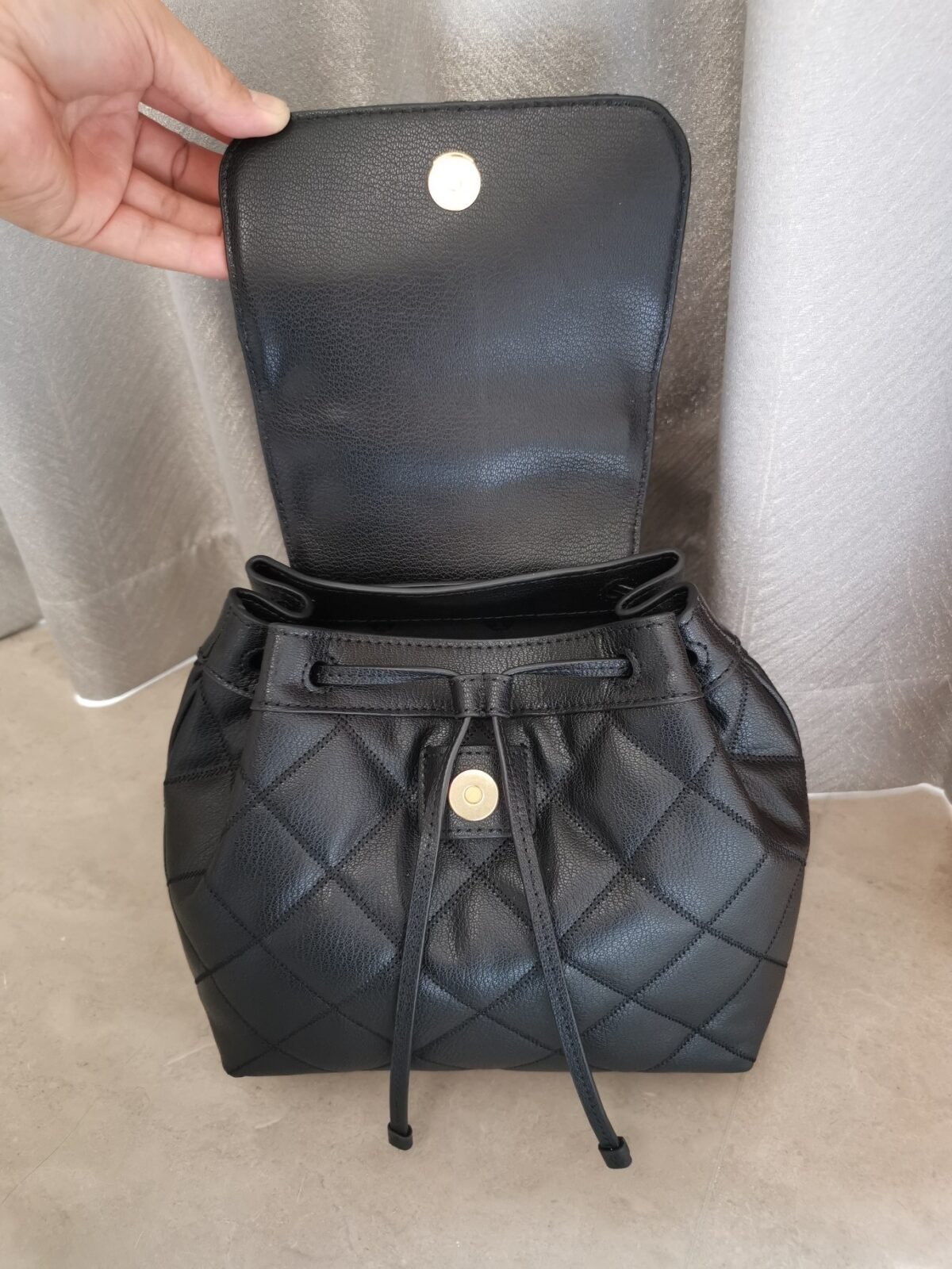 Tory Burch Willa Quilted Leather Small Backpack 3 Colors 2