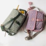 Tory Burch Geometric Link Printed Nylon Flap Crossbody Bag 22cm Green/Pink 20