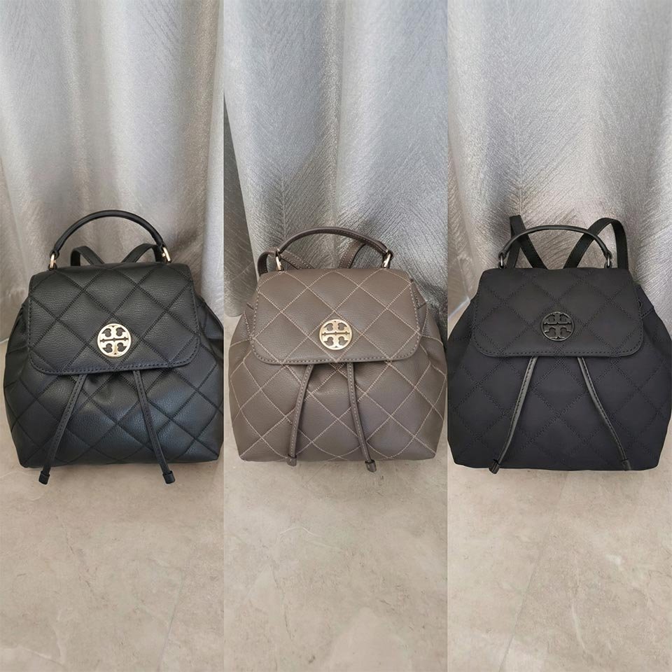 Tory Burch Willa Quilted Leather Small Backpack 3 Colors 28
