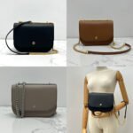 Tory Burch Eleanor Saffiano Leather Saddle Bag 21cm Multiple Colors