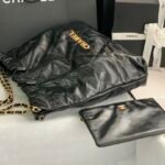 Chanel 22 Style Shiny Calfskin Drawstring Shopping Bag (2022 Collection) 3
