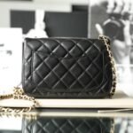 Chanel 22S “Walnut” Woven Gold Ball Mini Flap Bag 2 Sizes Black 4