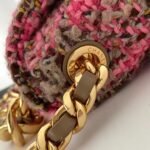 CHANEL 19 Mini Tweed Flap Bag 20cm Pink 4
