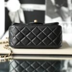 Chanel 22S “Walnut” Woven Gold Ball Mini Flap Bag 2 Sizes Black 5