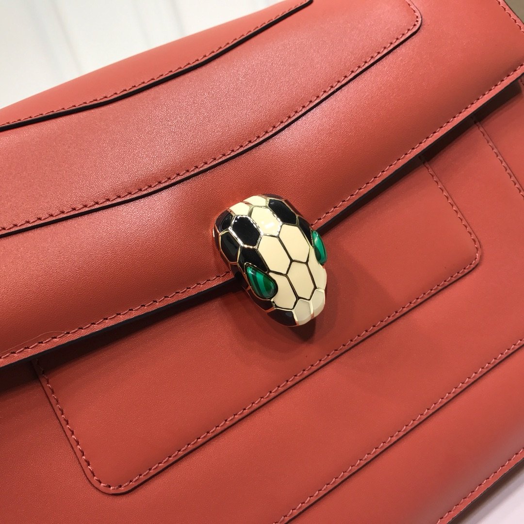 Bvlgari Serpenti Forever Medium Top Handle Bag 28cm Terracotta Color 5