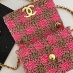 CHANEL 19 Mini Tweed Flap Bag 20cm Pink 6