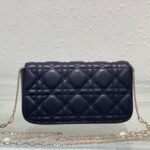 Dior Lady Dior Pouch 19cm Cannage Calfskin with Pearl Detail Chain 6