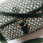 Tory Burch Geometric Link Printed Nylon Flap Crossbody Bag 22cm Green/Pink 6