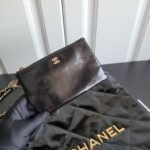 Chanel 22 Shiny “Oil Wax” Calfskin Tote Handbag 6