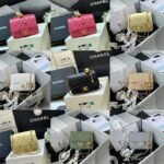 Chanel 2020 Pearl Crush "Square Mini" Flap Bag with Golden Ball 17cm