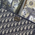 DIOR Oblique Canvas Clutch Bag 26cm Blue 7