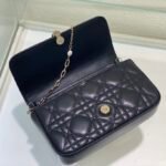 Dior Lady Dior Pouch 19cm Cannage Calfskin with Pearl Detail Chain 7