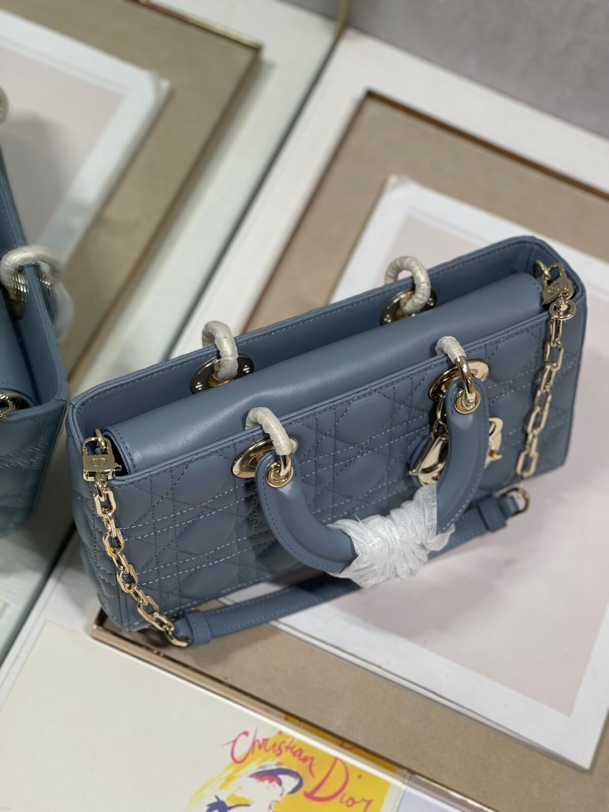 Dior Lady D-Joy Bag 26cm Cannage Lambskin (Horizontal Edition) 7