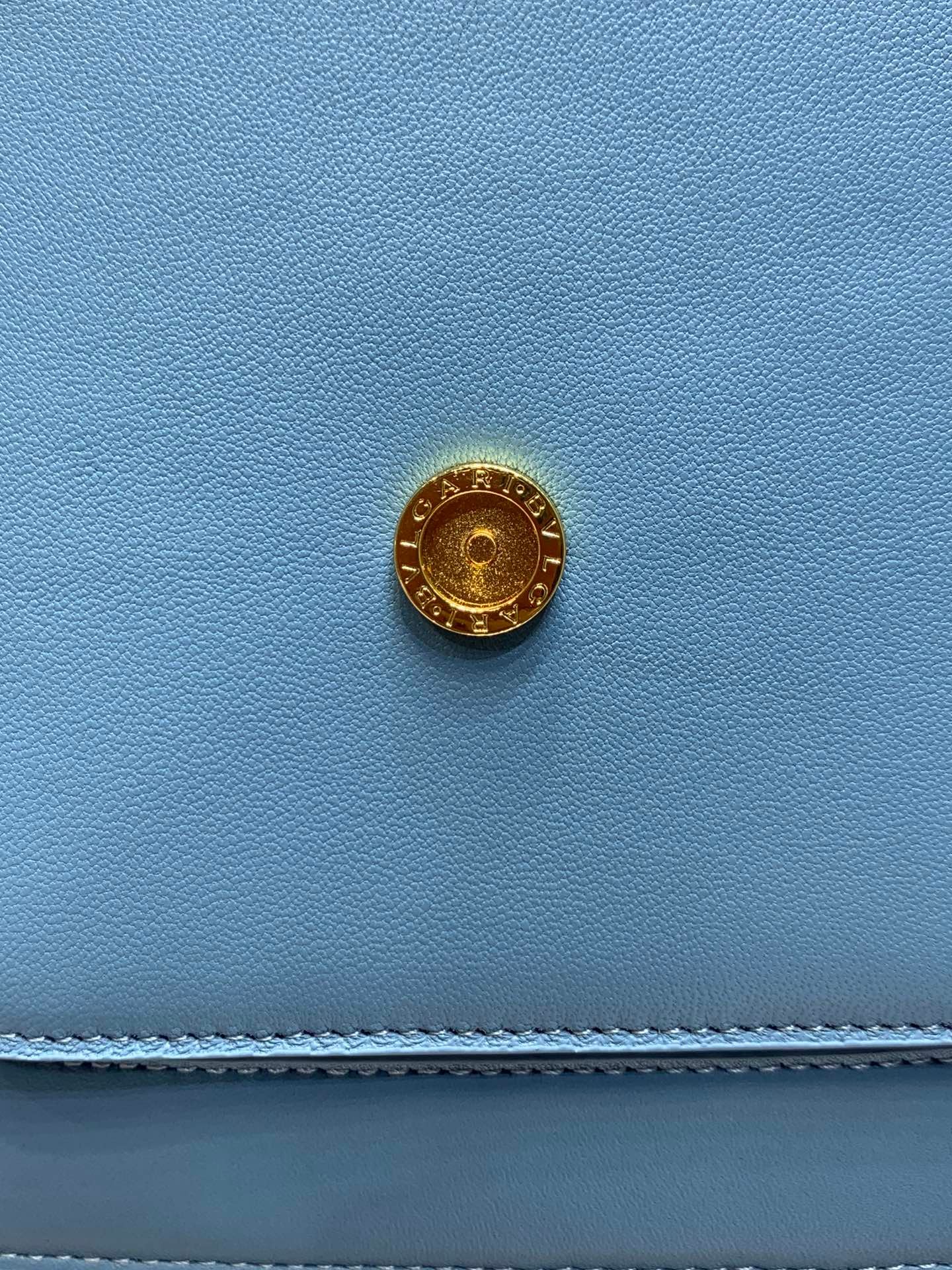 Bvlgari Serpenti Forever Maxi Chain Leather Crossbody Bag 25cm Glacier Blue 7