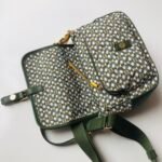 Tory Burch Geometric Link Printed Nylon Flap Crossbody Bag 22cm Green/Pink 7