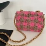 CHANEL 19 Mini Tweed Flap Bag 20cm Pink 8