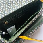 Tory Burch Geometric Link Printed Nylon Flap Crossbody Bag 22cm Green/Pink 8