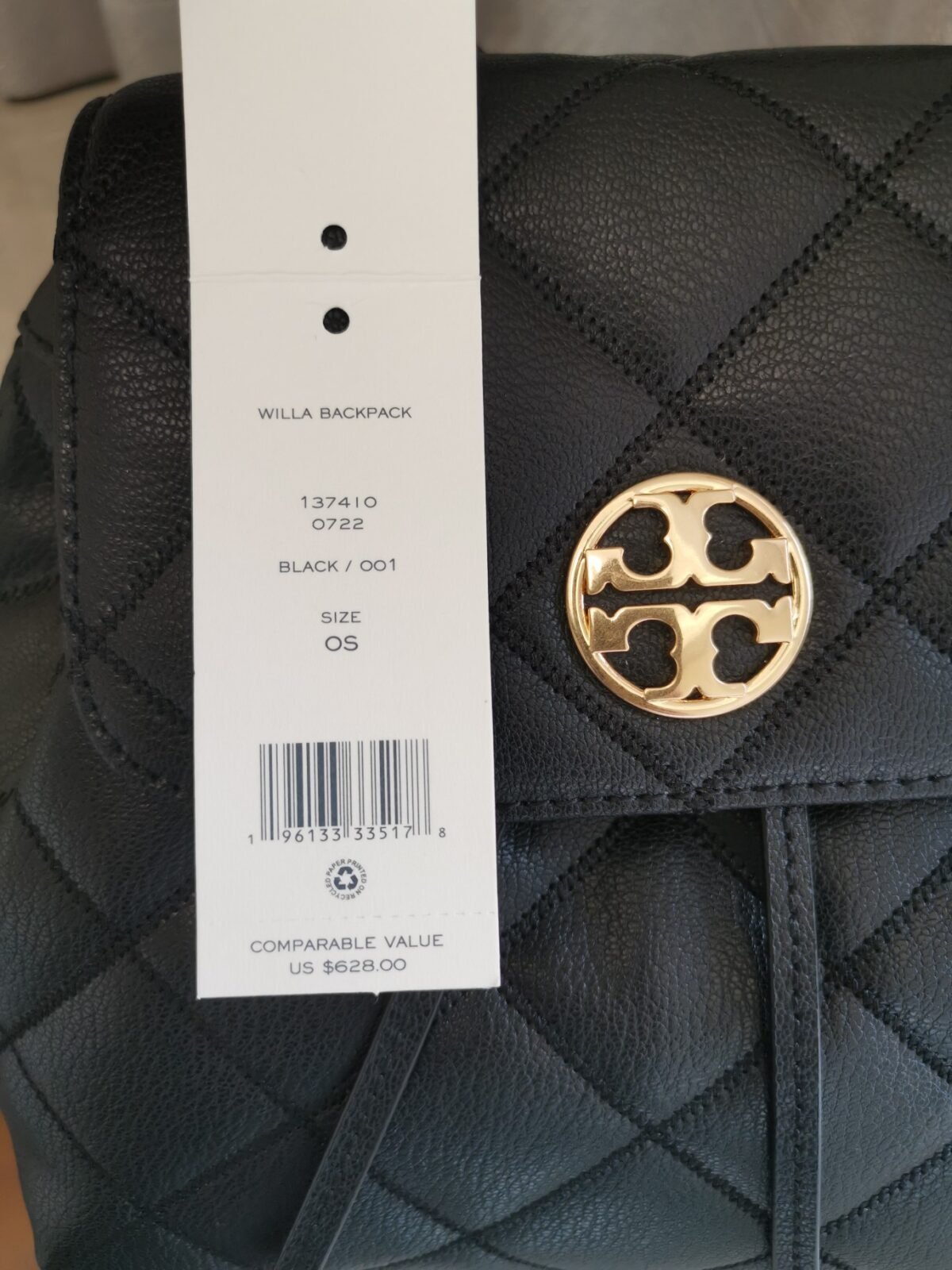 Tory Burch Willa Quilted Leather Small Backpack 3 Colors 8