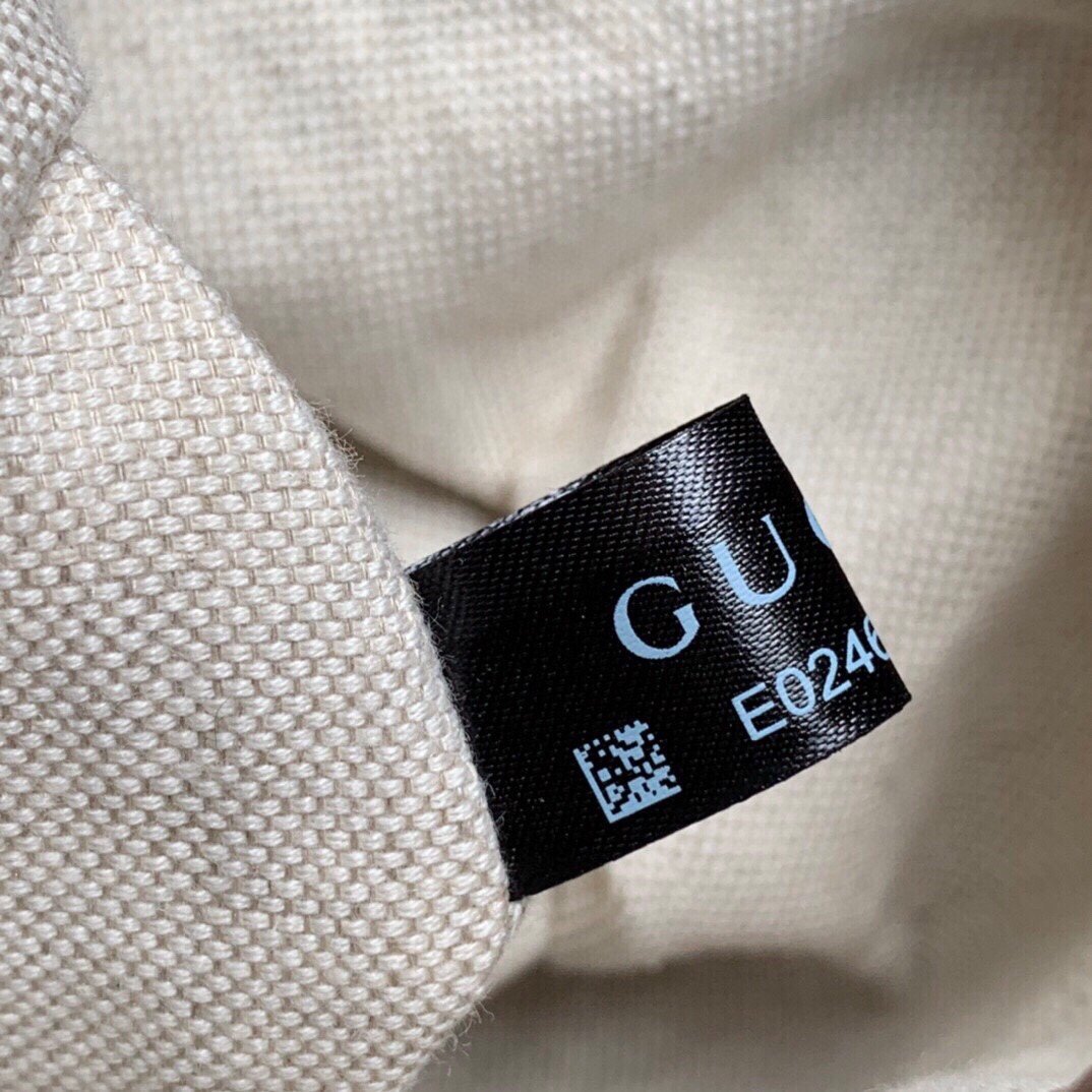 Gucci Horsebit 1995 Mini Bucket Bag 14cm GG Supreme Canvas with Brown Leather Trim 9