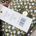 Tory Burch Geometric Link Printed Nylon Flap Crossbody Bag 22cm Green/Pink 9