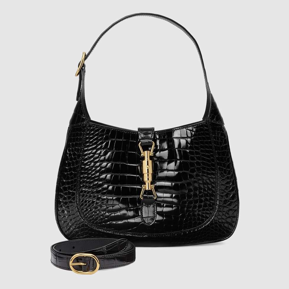 Gucci Jackie 1961 Small Shoulder Bag 27.5cm Premium Croc-Effect Leather 1