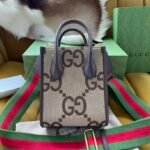 Gucci Retro Mini Tote Bag 16 Jumbo GG Canvas with Web Strap 1