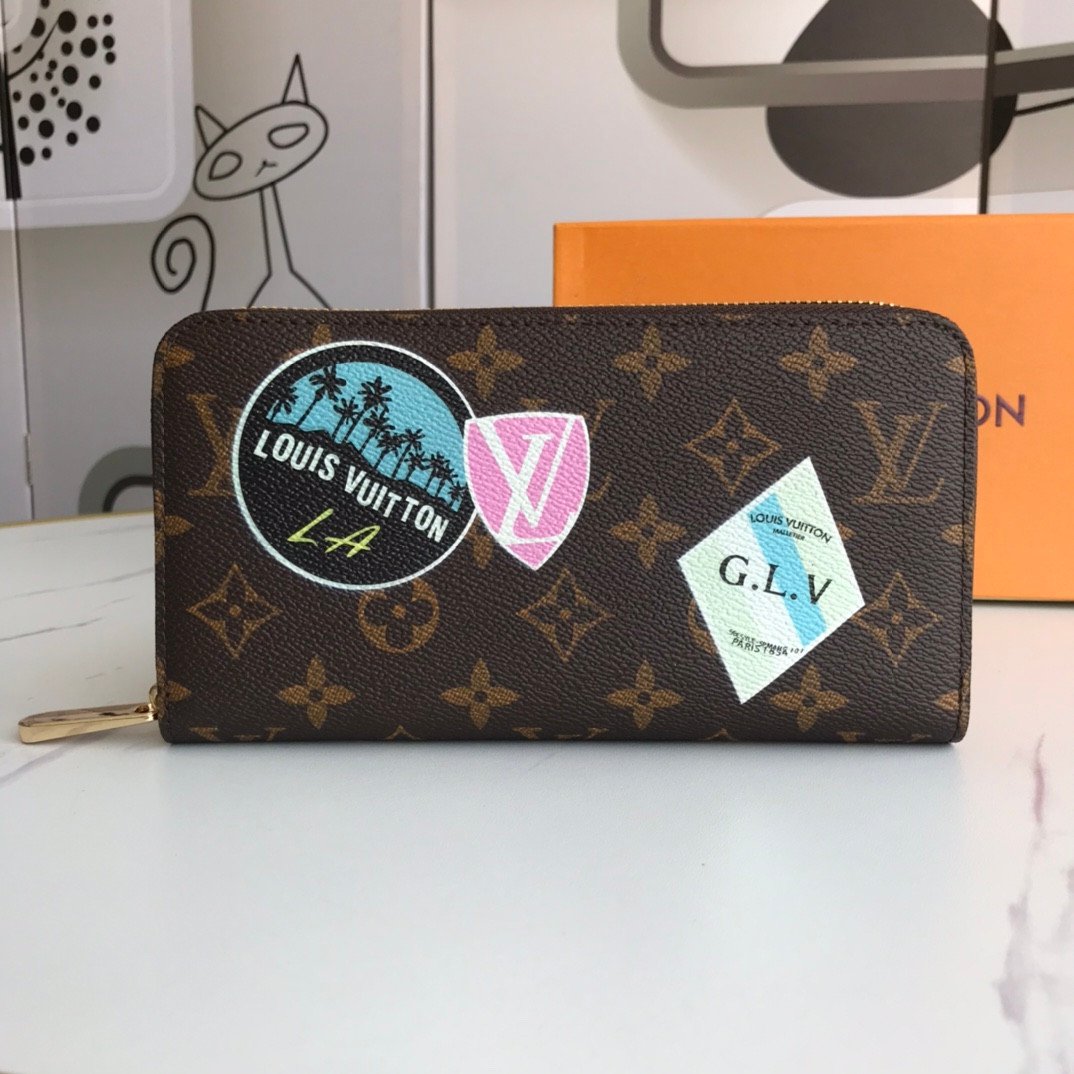 Louis Vuitton M60017 Zippy Wallet 19cm Limited Edition Silkscreen Monogram Canvas 1