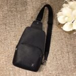 Louis Vuitton Avenue Sling Bag 20x31x10cm Black Taiga Leather