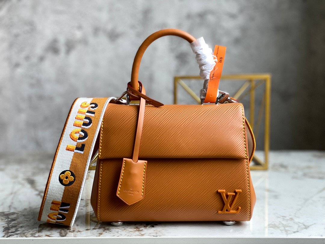 Louis Vuitton Cluny Mini 20cm Epi Leather Handbag with Reversible Jacquard Strap 1