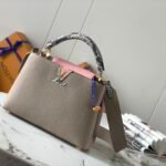 Louis Vuitton Capucines BB 27cm Handle Bag Elephant Grey Taurillon Leather with Exotic Python Details 1