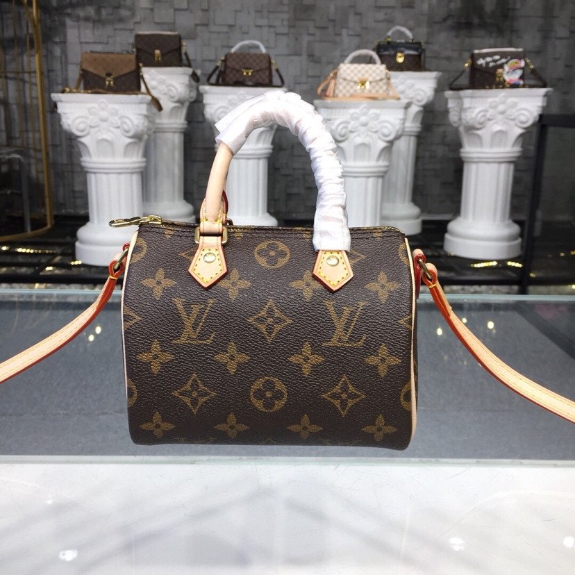 Louis Vuitton Nano Speedy in Classic Monogram Canvas Handbag 16cm/20cm 1