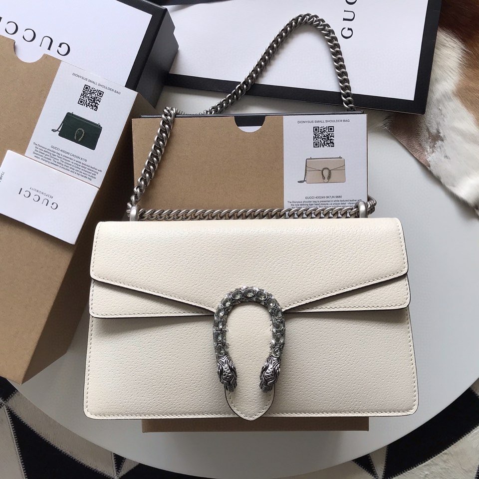 Gucci Dionysus Small Textured Leather Shoulder Bag 28cm Tiger Head Spur & Swarovski Crystals 1