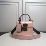 Louis Vuitton Spring Street 17cm Monogram Vernis Patent Leather Top Handle Bag with Contrast Monogram Canvas Accents