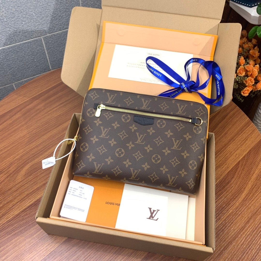 Louis Vuitton New Pouch 27cm Versatile Monogram & Damier Graphite Document Clutch and Tablet Organizer 10