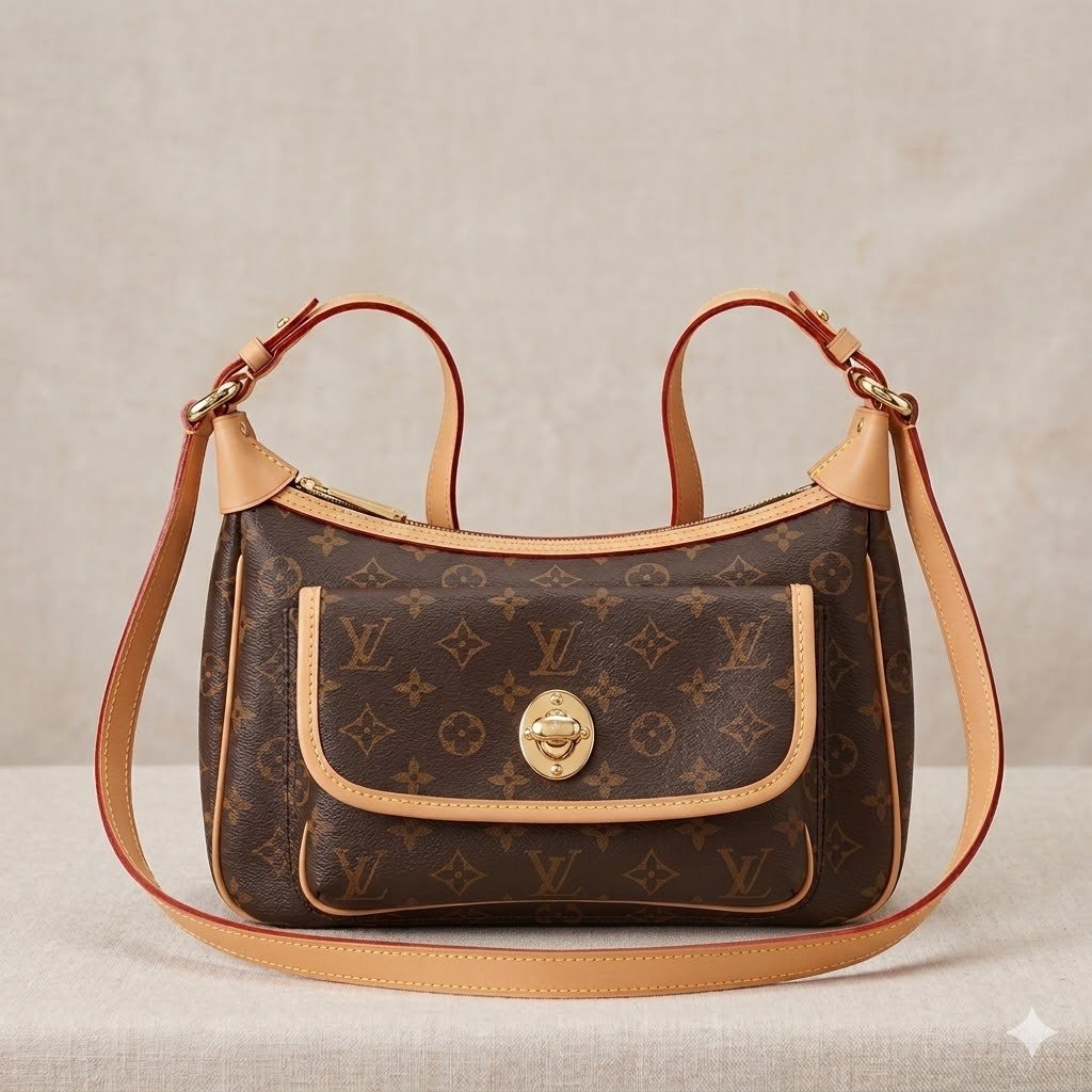 Louis Vuitton Vintage Tikal GM “Golden Bean” Monogram Canvas Shoulder Bag 30cm 10