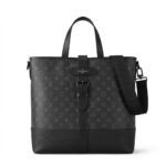 Louis Vuitton Saumur Tote in Monogram Eclipse Sophisticated Men’s Business Tote Bag 38cm with Hidden Magnetic Closure