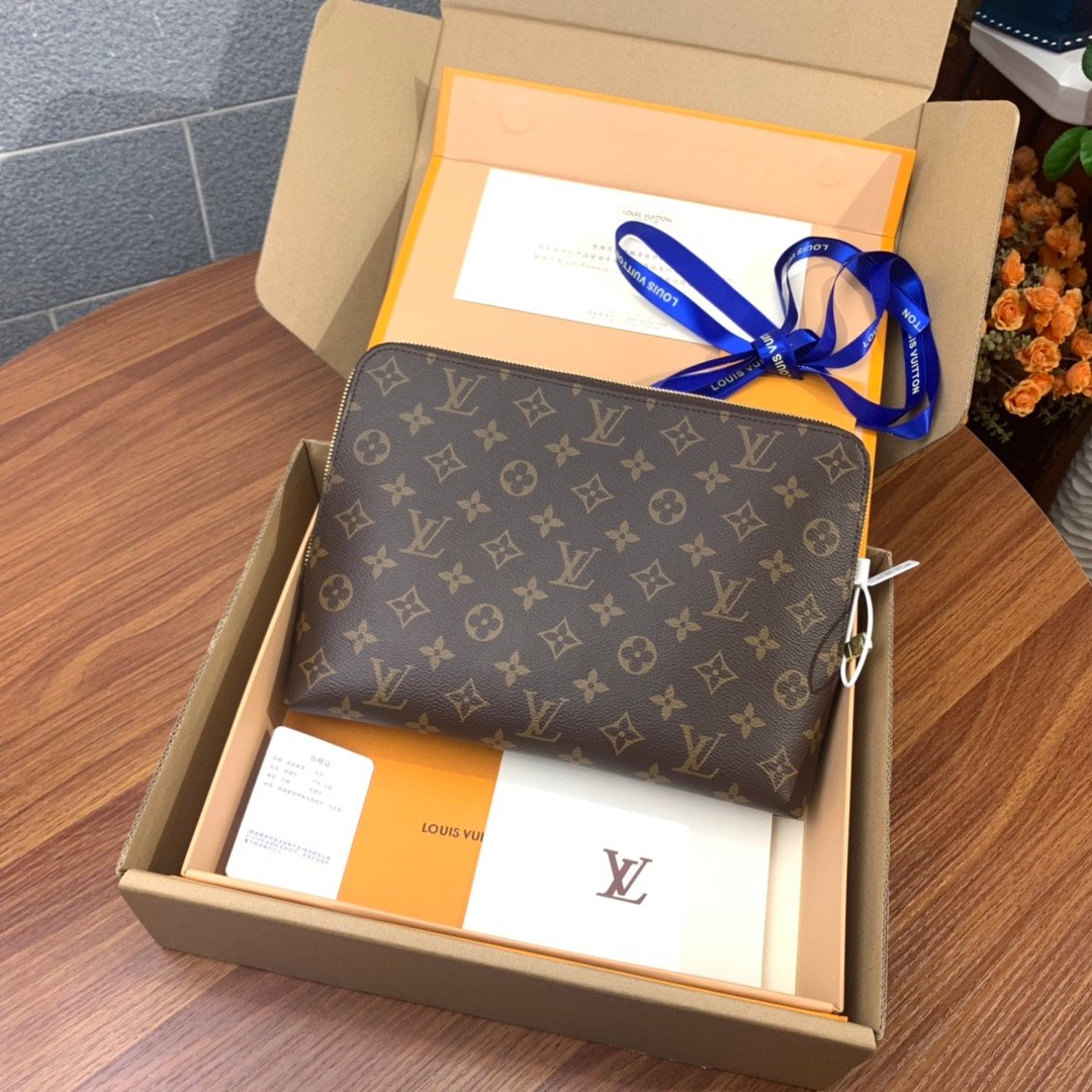 Louis Vuitton New Pouch 27cm Versatile Monogram & Damier Graphite Document Clutch and Tablet Organizer 11