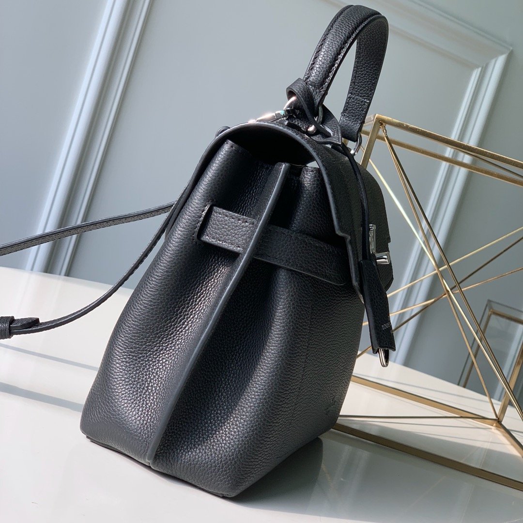 Louis Vuitton Lockme Ever Grained Calfskin Leather Top Handle Bag 28cm 12