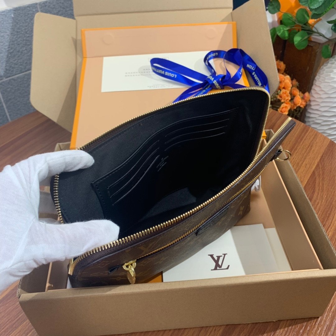 Louis Vuitton New Pouch 27cm Versatile Monogram & Damier Graphite Document Clutch and Tablet Organizer 12