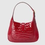 Gucci Jackie 1961 Small Shoulder Bag 27.5cm Premium Croc-Effect Leather 12